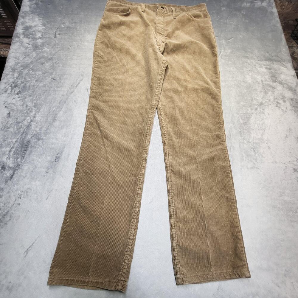 Vintage Rustler Pants Mens 38x32 Beige Khakis Regular Cotton Corduroy Straight